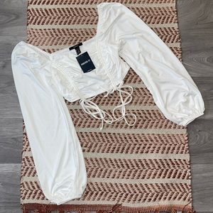 Womens Forever 21 long sleeve crop top. Brand new with tags, never worn